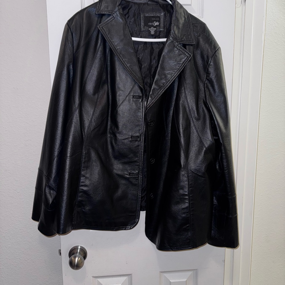 East 5th Black Leather Jacket
